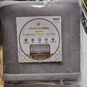 BreathableBaby Classic Gray Mesh Crib Liner